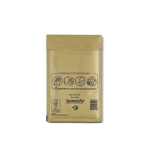 Mail Lite® Luftpolsterversandtasche, B/00, 120x210mm, braun, 10 Stück pro Packung Artikelbild