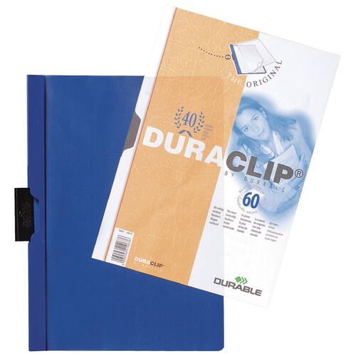 Durable Duraclip 60 Klemmmappe, Päsentationshefter, dunkelblau, A4, 1 Stück Artikelbild Secondary2 L