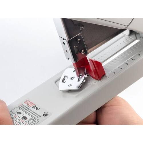 NOVUS Blockhefter, Heftgerät, Hefter, 7,5cm Tiefe, 140 Blatt, grau, 1 Stück Artikelbild Secondary1 L