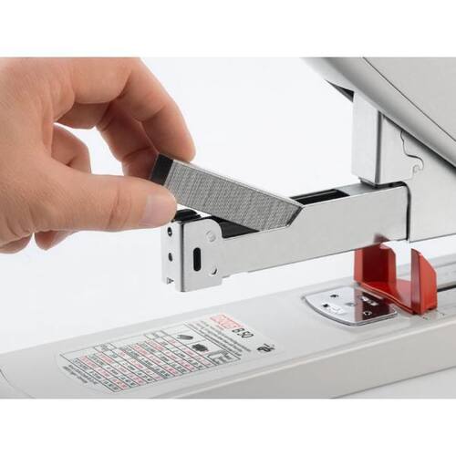 NOVUS Blockhefter, Heftgerät, Hefter, 7,5cm Tiefe, 140 Blatt, grau, 1 Stück Artikelbild Secondary3 L