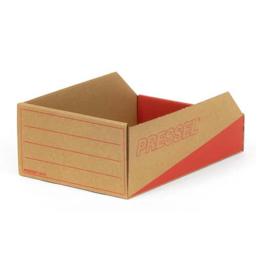Pressel Lagersichtbox Natur/Rot, 305x200x110mm, 20 Stück (vorher Art.Nr. 920103) Artikelbild Secondary2 L