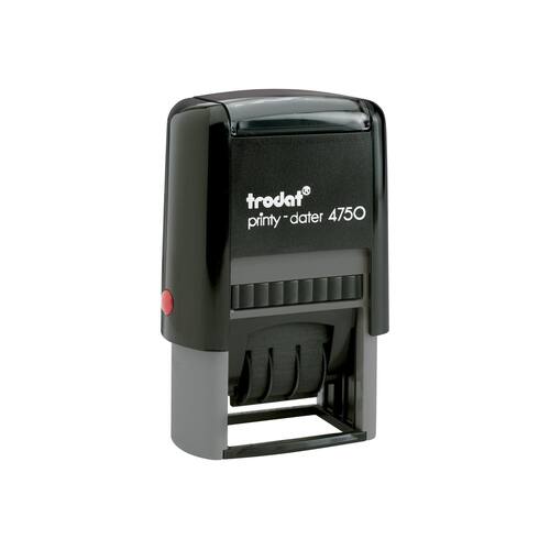 trodat Datumstempel Printy Classic, Stempel, 4mm, schwarz, 41x24mm, mit Gutschein für individuelle Stempelplatte, 1 Stück Artikelbild Secondary1 L