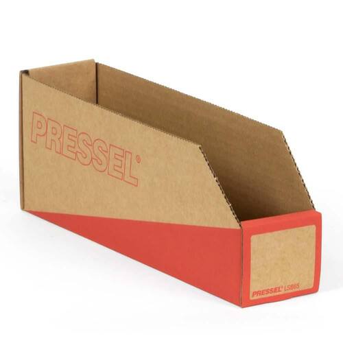 Pressel Lagersichtbox Natur/Rot, 305x65x110mm, 30 Stück (vorher Art.Nr. 900103) Artikelbild Secondary1 L