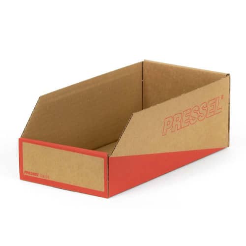 Pressel Lagersichtbox Natur/Rot, 305x150x110mm, 20 Stück (vorher Art.Nr. 915103) Artikelbild