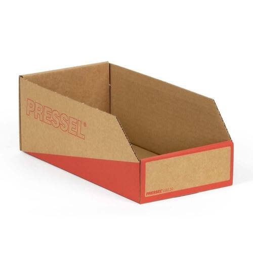 Pressel Lagersichtbox Natur/Rot, 305x150x110mm, 20 Stück (vorher Art.Nr. 915103) Artikelbild Secondary1 L