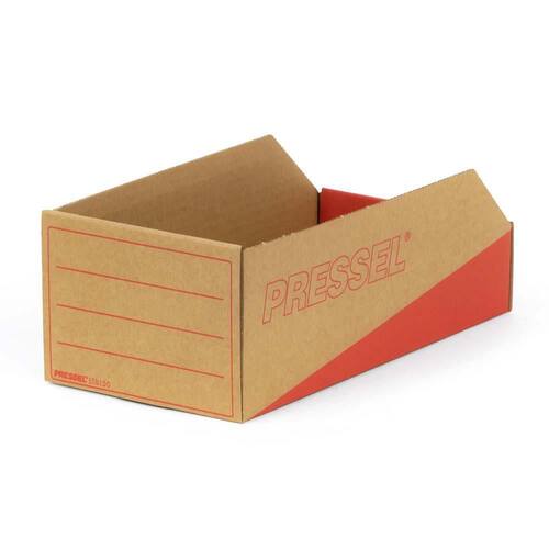 Pressel Lagersichtbox Natur/Rot, 305x150x110mm, 20 Stück (vorher Art.Nr. 915103) Artikelbild Secondary2 L