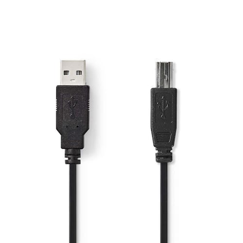 NEDIS Kabel USB 2.0 A-B 2m Svart produktfoto