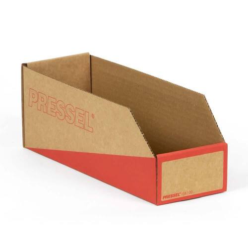 Pressel Lagersichtbox Natur/Rot, 305x100x110mm, 20 Stück (vorher Art.Nr. 910103) Artikelbild Secondary1 L