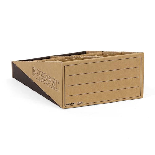 Pressel Lagersichtbox mit Mittelsteg, Kleinteilebox, 6 Fächer, 202x304x109(42)mm, braun/schwarz, 20 Stück Artikelbild Secondary7 L