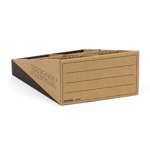 Pressel Lagersichtbox mit Mittelsteg, Kleinteilebox, 6 Fächer, 202x304x109(42)mm, braun/schwarz, 20 Stück Artikelbild Secondary7 L