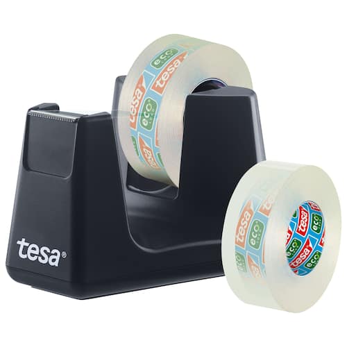 tesa® Tischabroller Easy Cut SMART, schwarz, für 19mm, inkl. 2 Klebebänder, 1 Stück Artikelbild Secondary1 L