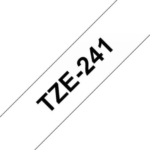 Brother Schriftband für P-Touch, 18 mm, Weiß/Schwarz - TZE-241 Artikelbild