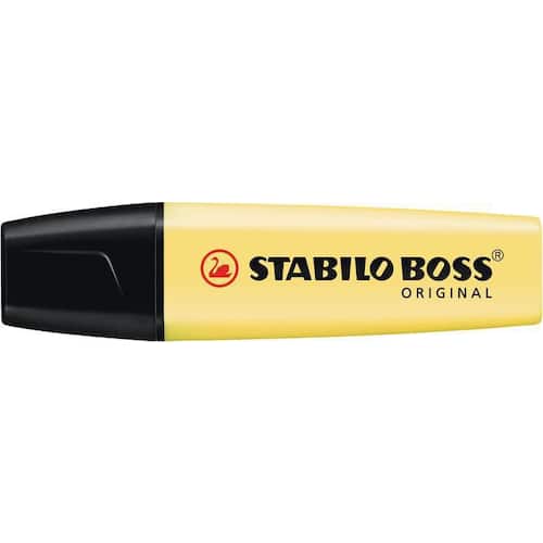 STABILO Boss Original Pastel Textmarker, Highlighter, Leuchtmarker, Pastellfarben, gelb - Milky yellow, 1 Stück Artikelbild