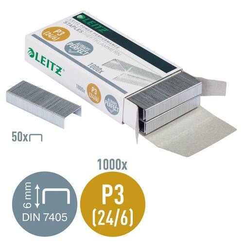 Leitz Heftklammern 24/6, Stahl, 1000 Stück Artikelbild Secondary4 L