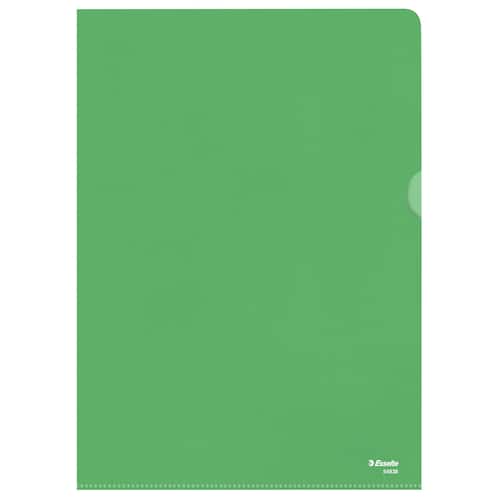 Esselte L-formad mapp, A4, 40 ark, grön produktfoto