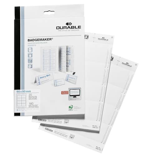 Durable Etiketter namnskylt 60x90 20/FP produktfoto