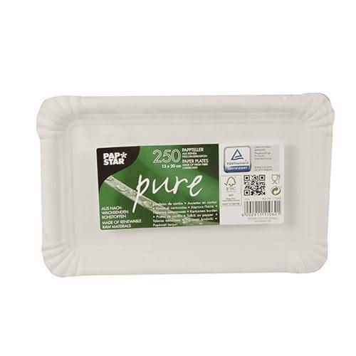 PAPSTAR Pappteller, Einweggeschirr, 13x20cm, weiss, 250 Stück Artikelbild Secondary1 L