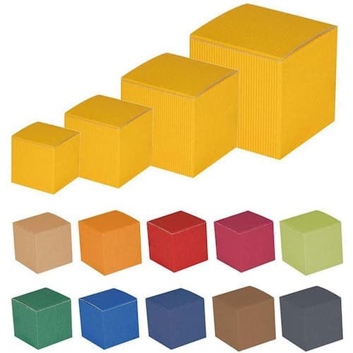 Faltschachtel ''Hamburg'' L, gelb, 120x120x120mm, 25 Stück pro Packung Artikelbild