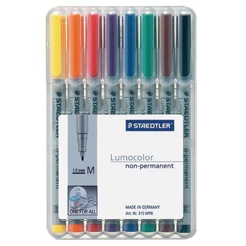 STAEDTLER Lumocolor OHP-Stift Lumocolor 315 non-permanent, M 1 mm, Etui mit 8 Farben Artikelbild Secondary1 L