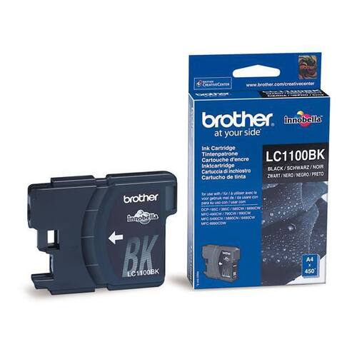 Brother Original Tintenpatrone LC-1100BK, Schwarz Artikelbild Secondary1 L