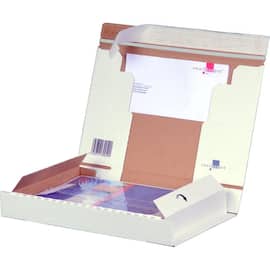 Smartbox Pro Packbox A4 mit Haftklebeverschluss und Aufreißfaden, Post-Versandkarton, 298x215x43mm, weiß, 50 Stück Artikelbild
