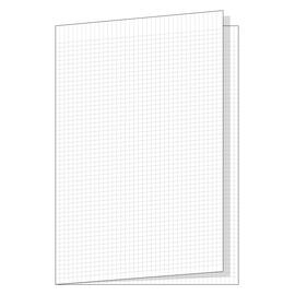 Skrivpapper A3 vikt, vitt 70g ohålat papper, rutat 5x5mm produktfoto