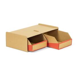 Pressel Kleinteile-Magazin Braun/Rot, 20x Boxen 200mm + 10x Korpus, 1 Set (vorher Art.Nr. 912103) Artikelbild