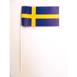 Svenska flaggan på pinne produktfoto