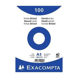 Exacompta Karteikarten, A5 blanko, weiß, 205g/m², 100 Stück Artikelbild