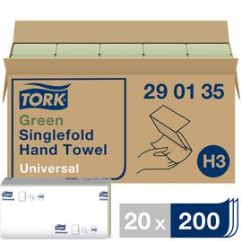 Tork Falthandtücher Universal, Z-Falzung, grün, 25x23cm, 4.000 Stück Artikelbild