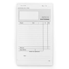 Kvitteringsblokk EMO 10,2x15 2ex selvkop produktbilde