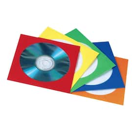 Hama CD/DVD Papierhüllen, 5 Farben sortiert, 100 Stück Artikelbild