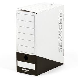 Pressel Ablagebox F100, Weiß-Schwarz, 100 mm. 20 Stück (vorher Art.Nr. 2100) Artikelbild