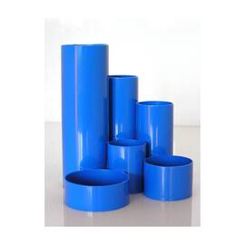 Metzger & Mendle Stifteköcher mit 6 Röhren, Schreibtischorganizer, Schreibtischset, Stiftehalter, blau, Kunststoff, 1 Stück Artikelbild