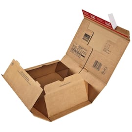 ColomPac Paket-Versandkarton mit Haftklebeverschluss und Aufreißfaden, 305x212x110mm (A4), Braun, 1 Stück Artikelbild