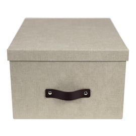 Bigso Box Förvaringsbox med lock kartong linne produktfoto