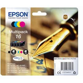 Epson Original Tinte 16 DURABrite Ultra Multipack, Tintenpatrone, Tintenkartusche, Cyan, Schwarz, Magenta und Gelb, 3x3,1ml, 1x 5,4ml, 4 Tinten in einer Packung Artikelbild