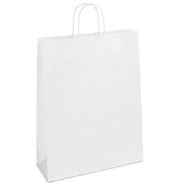 Papiertragetasche Torino L, Geschenktaschen, 320x120x410mm, weiß, 200 Stück Artikelbild