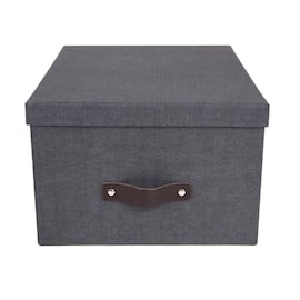Bigso Box Förvaringsbox m.lock kartong svart produktfoto