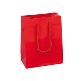 Papiertragetasche Roma, Geschenktaschen, 185x105x230mm, rot, 10 Stück Artikelbild