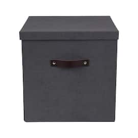 Bigso Box Förvaringsbox m.lock kartong stor svart produktfoto