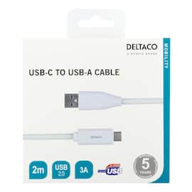 Kabel DELTACO USB-C til USB-A 2m produktbilde