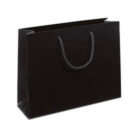 Papiertragetasche Roma, Geschenktaschen, 360x120x320mm, schwarz, 10 Stück Artikelbild