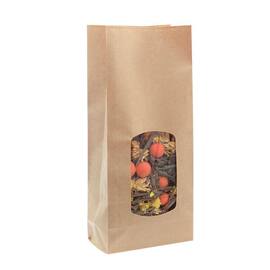 EURO®PACK Blockbodenbeutel aus Kraftpapier mit Fenster, für 1kg, 103x57x290mm, natur, 1 Stück Artikelbild