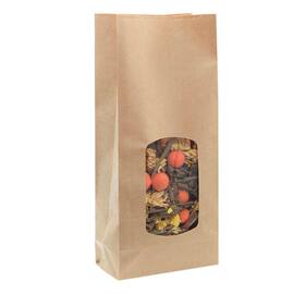 EURO®PACK Blockbodenbeutel aus Kraftpapier mit Fenster, für 2kg, 136x74x315mm, natur, 1 Stück Artikelbild