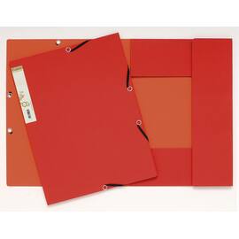 Exacompta Einschlagmappe mit Gummizug, Flügelmappe, A4+, 400g, rot, 1 Stück Artikelbild