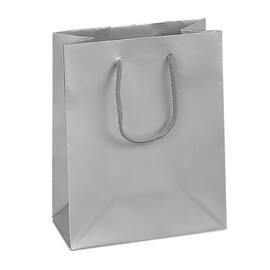 Papiertragetasche Roma, Geschenktaschen, 235x105x275mm, silber, 10 Stück Artikelbild