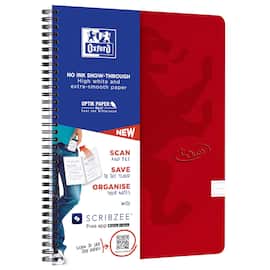 Notatbok OXFORD Touch A4+ 90g linjer rød produktbilde