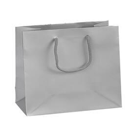 Papiertragetasche Roma, Geschenktaschen, 360x120x320mm, silber, 10 Stück Artikelbild