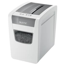 Leitz IQ Slim Home P4 Aktenvernichter, Shredder, Reißwolf, Partikelschnitt, 23l, weiß, 1 Stück Artikelbild